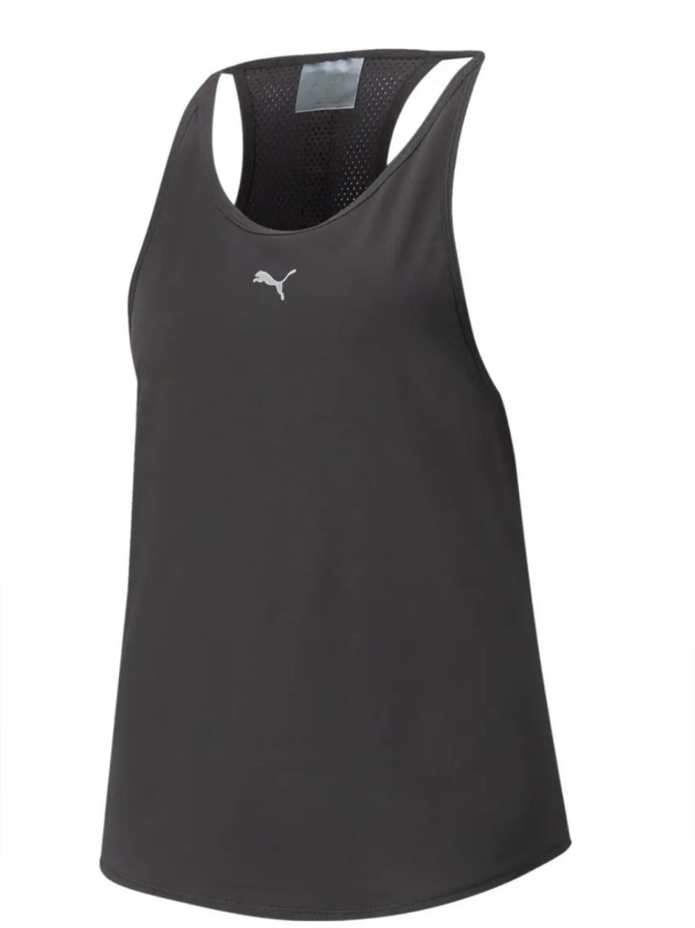 Puma Black “Drycell” Racerback Running Tank with Mesh Back, XS